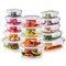 Sorbus Airtight Glass Meal Prep Containers, Dishwasher and Oven Safe Reusable Meal Prep Containers 28 Piece Set
